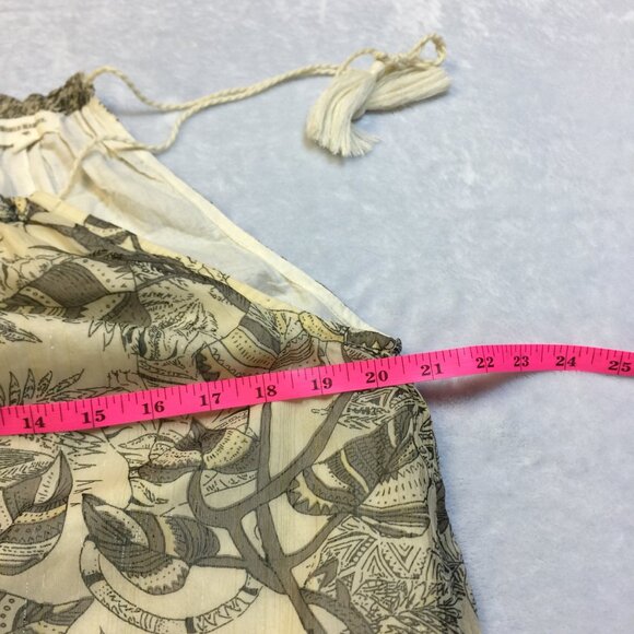 World Market Maxi Halter Dress S/M Womans Beige Metallic Crepe Tie Shoulder Boho - Picture 6 of 14